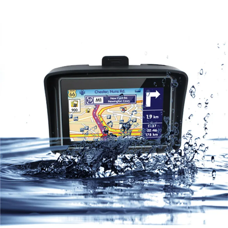 Новая версия 4," Водонепроницаемый IPX7 мотоцикл Bluetooth gps навигация мото навигатор с бесплатными картами 8G Flash для автомобиля Мотоцикл