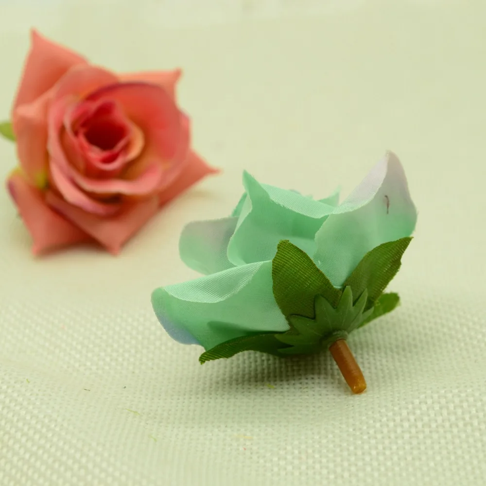 10 шт. шелковая голова розы diy Подарочная коробка поддельные пластиковые цветы