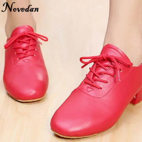 Мужские туфли для латинских танцев красные черные с раздельной подошвой