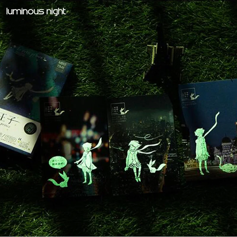 30 шт./лот Люминесцентная открытка Маленького принца поздравительная