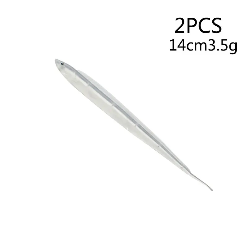 2PCS 3.5g Balleo 2pcs/Fishing Lure 14cm/19cm/28cm Big Hairtail Soft Swim Eel Soft Bait Fishing Tackle - Цвет: 2PCS 3.5g