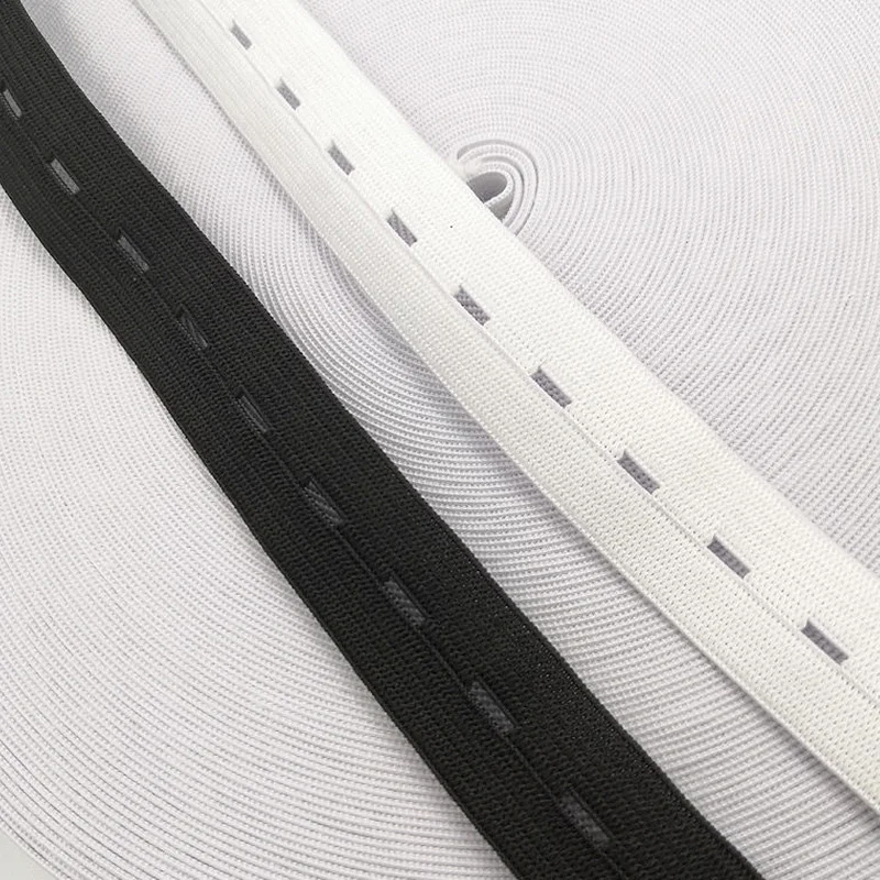 5 Meters 15/20/25MM DIY Sewing Accessories Button Hole Knit Elastic Bands Ribbon Tape White/Black Wire Webbing | Дом и сад