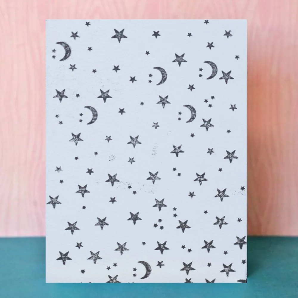 DIY Звезда Луна прозрачные штампы для изготовление бумажных карточек дети