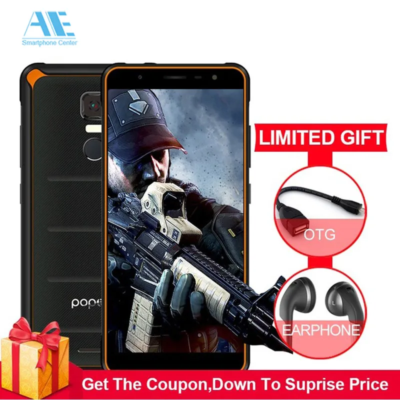 POPTEL P10 5 &quot18:9 полный Дисплей 4 Гб + 64 IP68 Водонепроницаемый Helio P23 MT6763 Octa Core Android 8 1 13MP