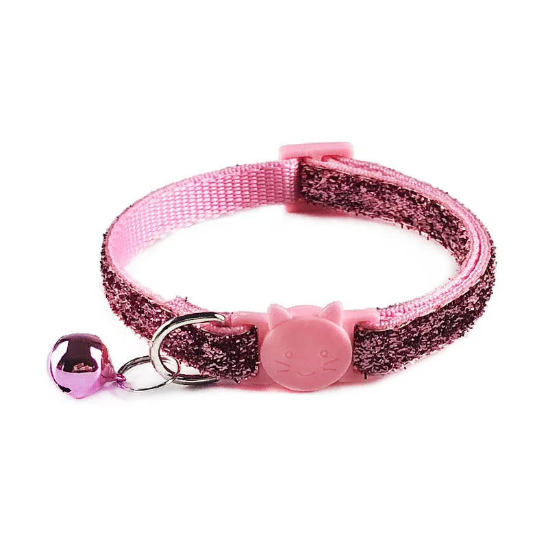 BlingBling ошейник для кошек, модный ошейник для щенков, маленьких собак, кошек, безопасный ошейник с разъемной пряжкой, красный, розовый, синий, зеленый, фиолетовый, оранжевый