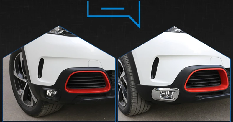 Подходит для Citroen C5 Aircross ПТФ в передний бампер капот решетка отделка противотуманная фара рамка гриль оболочки гарнир крышка 2 шт