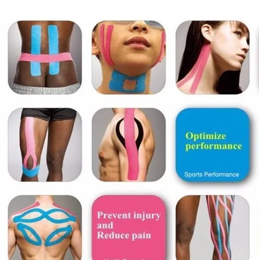 Кинезиологическая лента 2 размера тейп обвязка для восстановления мышц в