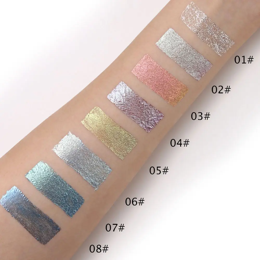 Новинка 2019 брендовые тени для век 8 цветов голографические металлические