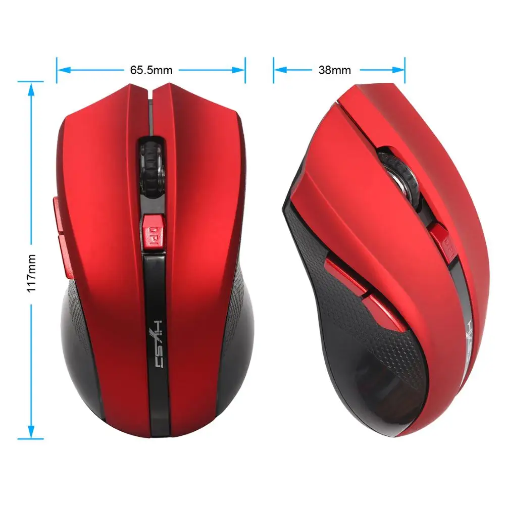 Беспроводная Игровая USB-мышь 2400 DPI 3 кнопки USB | Компьютеры и офис