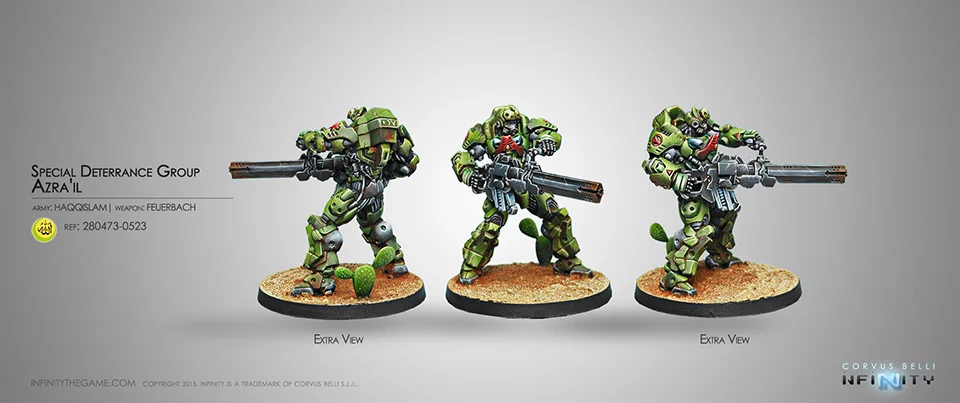 [Loong Way Miniatures] Corvus Belli Infinity 0523 специальная группа сдерживания AZRA IL 32 мм