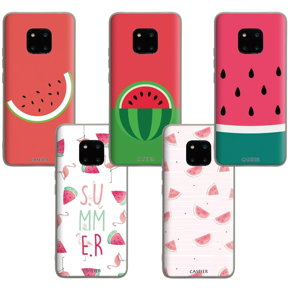Caseier чехол для huawei P30 P20 P10 P9 P8 Pro матовый арбуз милый телефона Honor 10 8X mate 20 Lite Funda |