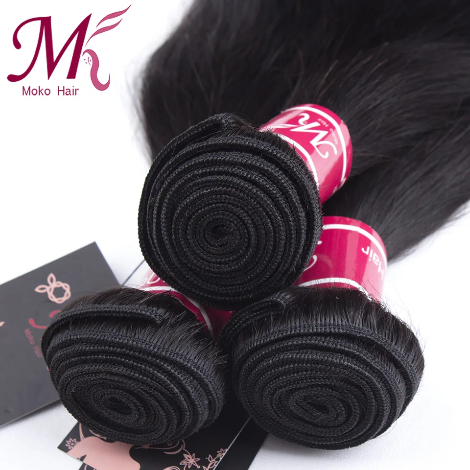 Норка Перуанский Девы Волосы Прямые 3 Связки Прямо Девственные 7А Необработанные