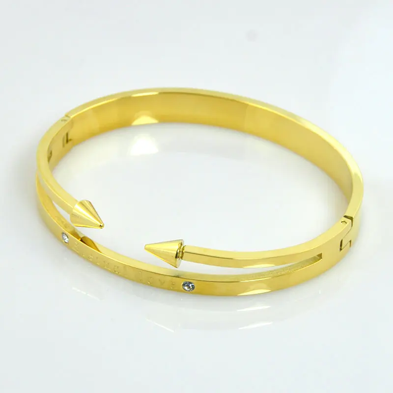 FYSARA Нержавеющая сталь Элитный бренд ногтей браслеты со стрелками Браслеты для