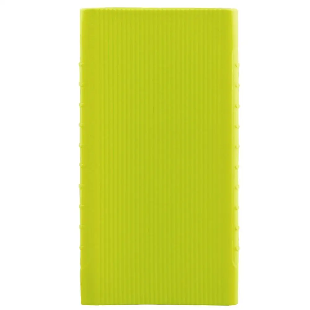 Зеленый Силиконовый чехол для Xiaomi power Bank 5000mAh PLM10ZM/NDA-02-AM резиновый чехол для портативного внешнего аккумулятора - Цвет: Зеленый