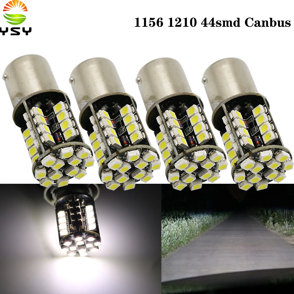 4 шт. Автомобильные светодиодные лампы Canbus P21W BA15S/1156 44SMD 1156 Ba15s 1210|Сигнальная лампа|
