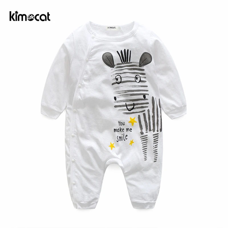 

Kimocat Newborn Baby Boy Girl Clothes Long Sleeve Cotton Boy Rompers Zebra Clothes Baby's Clothing Kid's Jumpsuits Cartoon Set