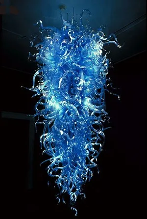 Contemporary Large Hotel Led Chandliers Luxury Crystal Chandelier Hand Blown Glass Christmas Lighting Free Shipping | Освещение
