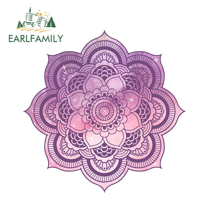 EARLFAMILY 13 см x Акварельная Мандала автомобиля Стикеры Boho Наклейка Виниловые