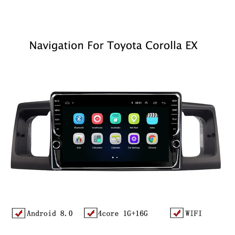 9 "Android 8 1 автомобильный gps навигатор для Toyota Corolla EX 2004 2005 2006 2007 2008 2009 2013