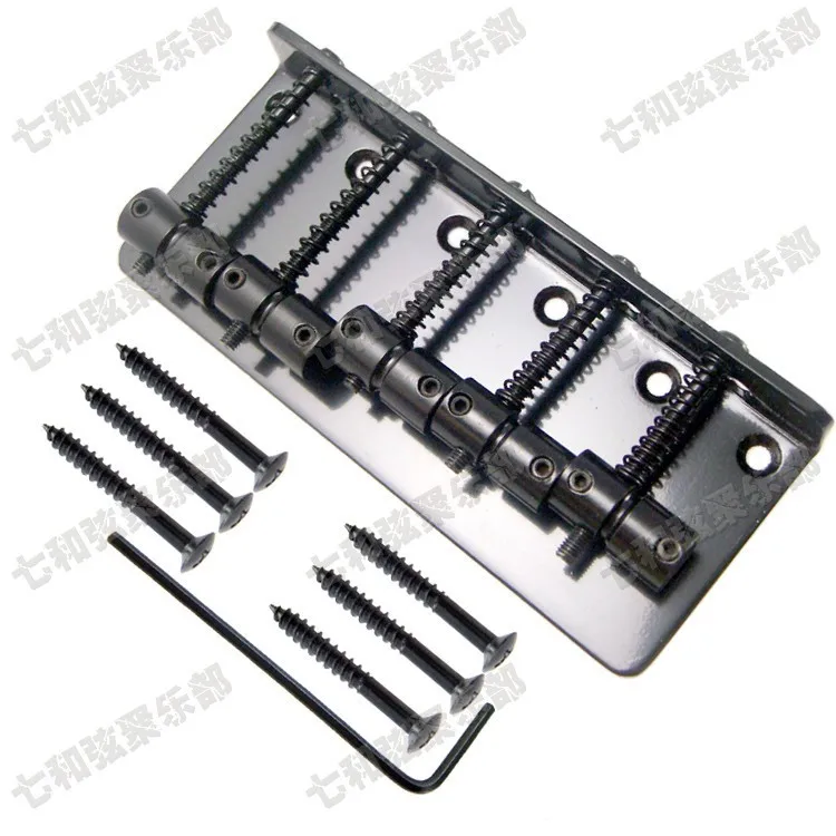 

Black iron bass Electric guitar Bridge 5 bass strings Guitar accessories Parts Musical instruments