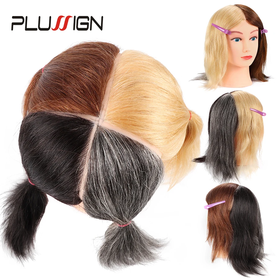 Four Color Traning Head Human Hair 10