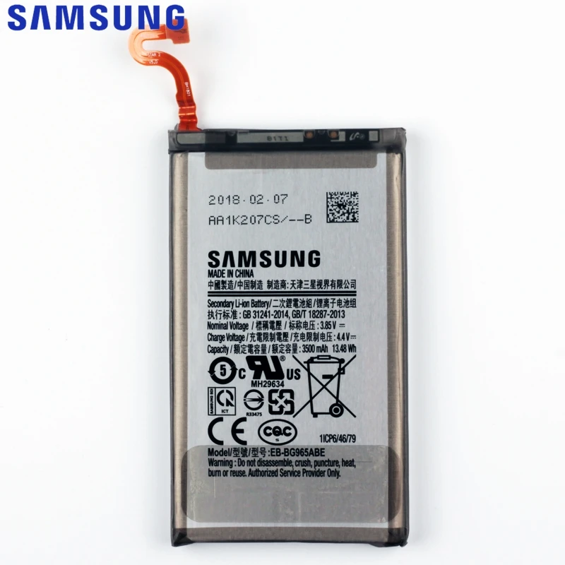 Оригинальная сменная батарея samsung для samsung Galaxy S9 Plus G9650 S9+ G965F, настоящая батарея для телефона, EB-BG965ABE, 3500 мА/ч