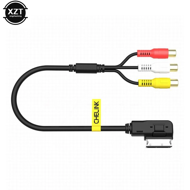 Адаптер для кабеля Audi AMI AUX адаптер A3 A4 A6 A7 A8 Q5 Q7 R8 TT MK5 MK6 B6 MMI RCA 3RCA DVD видео аудио вход