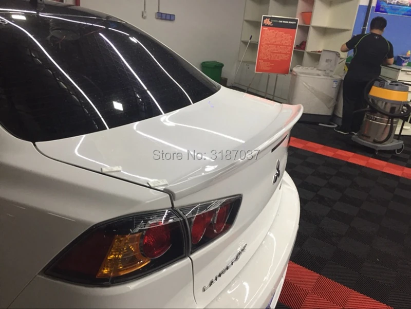 Спойлер для Mitsubishi Lancer EX Evo 2008-2015 Неокрашенный задний спойлер на крыло крышу из