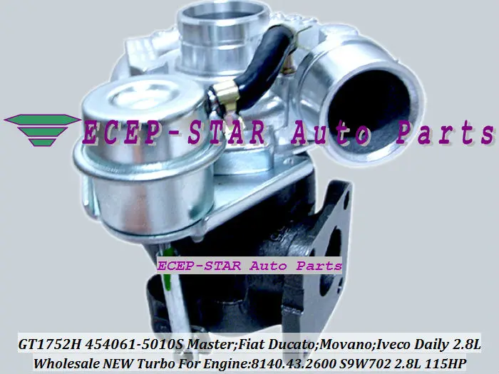 GT1752H 454061-5010S 454061 454061-0010 турбо для Renault Master FIAT Ducato Movano Fo IVECO Daily 8140.43.2600 S9W702 2.8L |