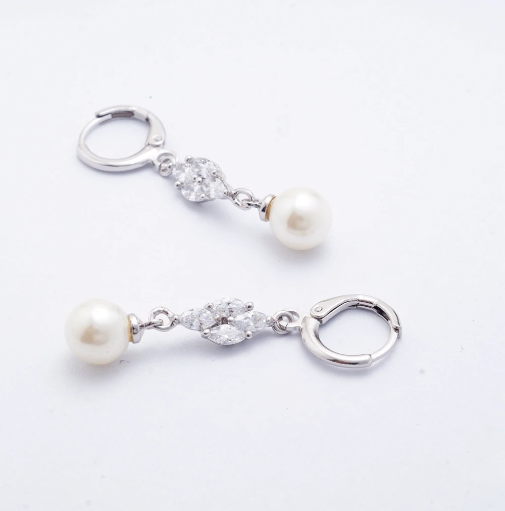 Yunkingdom длинная серьга из шариков искусственный жемчуг цвет белое золото серьги на