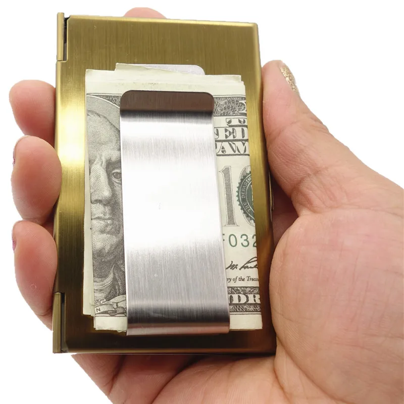 Чехол для визиток из нержавеющей стали карт унисекс зажим денег | Багаж и сумки