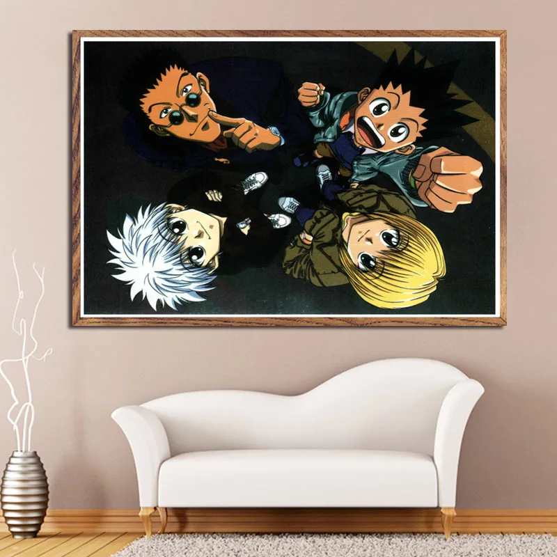 P302 классический японский аниме фильм Hunter x художественная картина Шелковый Холст
