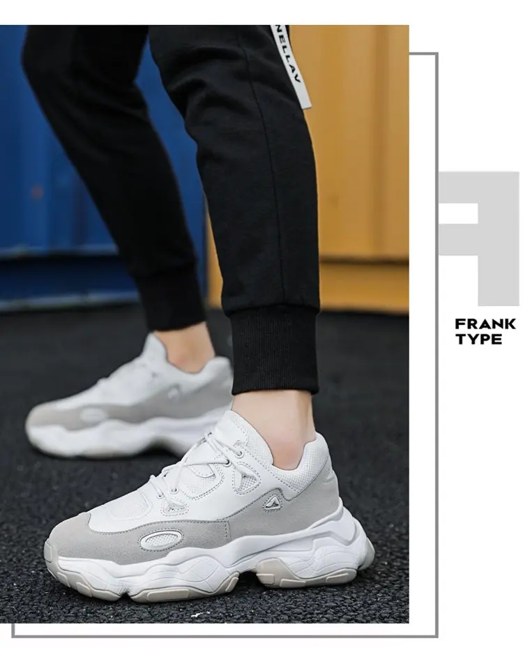 Мужские кроссовки; кроссовки на платформе; Мужская обувь; Basket Homme chaussure homme Dad; белые кроссовки на массивном каблуке; мужские вулканизированные кроссовки