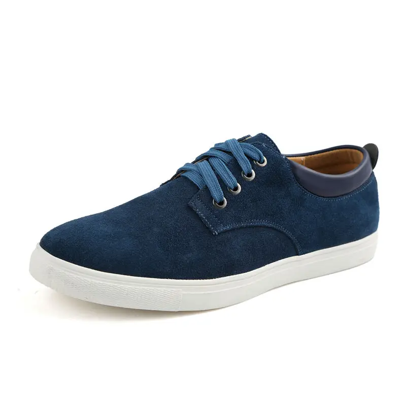 2020 Suede Men's Shoes All Season Fashion Plus Size Lace-Up Breathable Flock Daily Outdoors Casual Flats EU 38 - 49 | Обувь