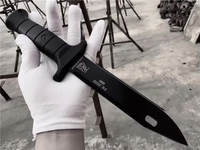 ToughKeng черный военный тактический нож с фиксированным лезвием G10 Ручка профессиональные спасательные Прямые ножи Kydex оболочка