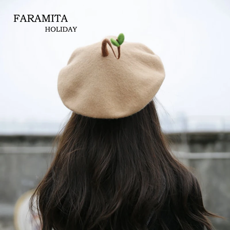 Фетровый берет Faramita для девочек и мальчиков 4 цвета|Женские береты| |