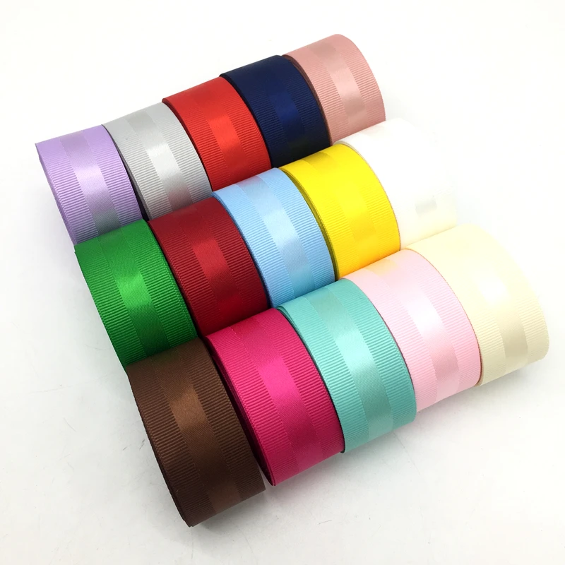 5 ярдов 1 дюйм (25 мм) Ленты для свадебного украшения Grosgrain края сатиновая