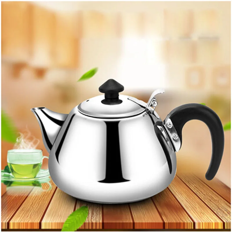 1L Elegant Fashion Induction Use Tea Pot Joint Cover Design Stainless Steel Water Kettle Free Shipping | Дом и сад