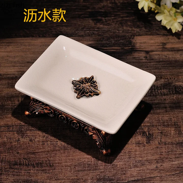 Креативный Европейский стиль ретро керамика дренаж для мыла коробка мыльница