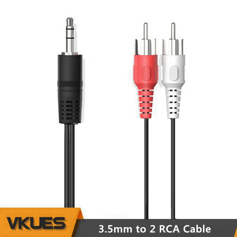 1 м аудио сплиттер кабель 3 5 мм 2 RCA мужчинами 2rca до AUX Plug кабели для стерео Динамик