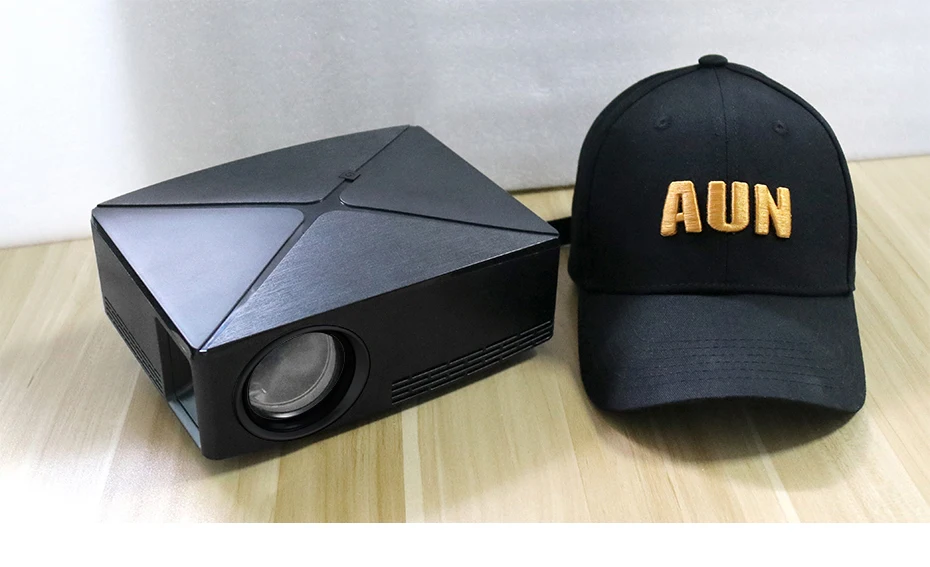 AUN Proyector C80 UP, разрешение 1280x720, 2200 люмен с Android wifi HD мультимедийный проектор для домашнего кинотеатра, дополнительный мини-проектор C80