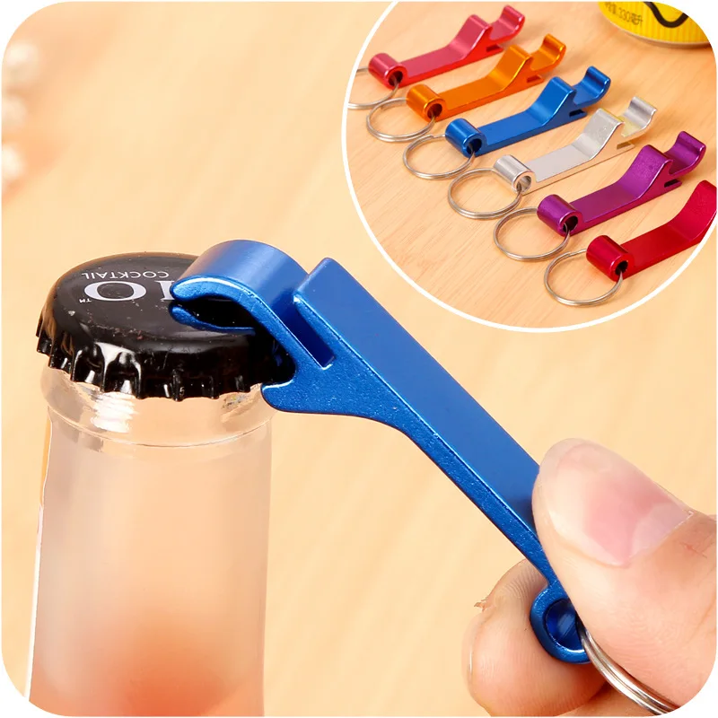 1pc Lovely Bottle Opener Aluminum Wine Bear Ring Keychain Key Chain Cooking Tool Random Color Delievery | Дом и сад