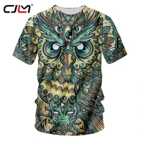 cjlm fashion short sleeve owl printed men tshirt cool funny mens tee shirts tops summer t shirt quick dry casual t shirt unisex