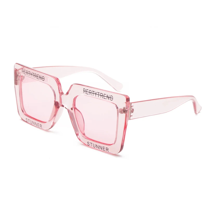 C3 Clear Pink Emosnia, Италия, новинка, модные, негабаритные, квадратные солнцезащитные очки для женщин, Ретро стиль, Лидирующий бренд, дизайнерские, новые солнцезащитные очки Oculos De Sol - Цвет линз: C3 Clear Pink