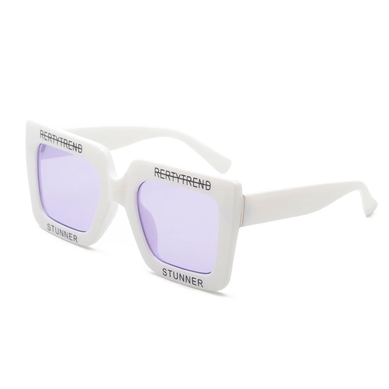C5 White Purple Emosnia, Италия, новинка, модные, негабаритные, квадратные солнцезащитные очки для женщин, Ретро стиль, Лидирующий бренд, дизайнерские, новые солнцезащитные очки Oculos De Sol - Цвет линз: C5 White Purple