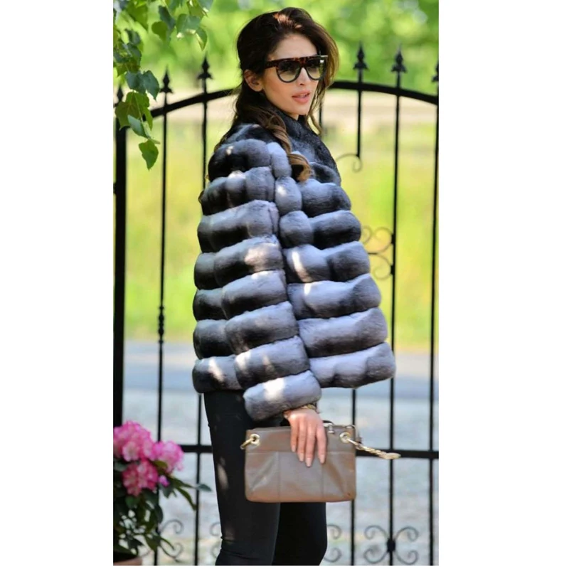 Tatyana Furclub Real Fur Coat For Women Winter Fur Jacket Short Slim Outwear Fashion Casual Parkas Genuine Rabbit Fur Top Coats