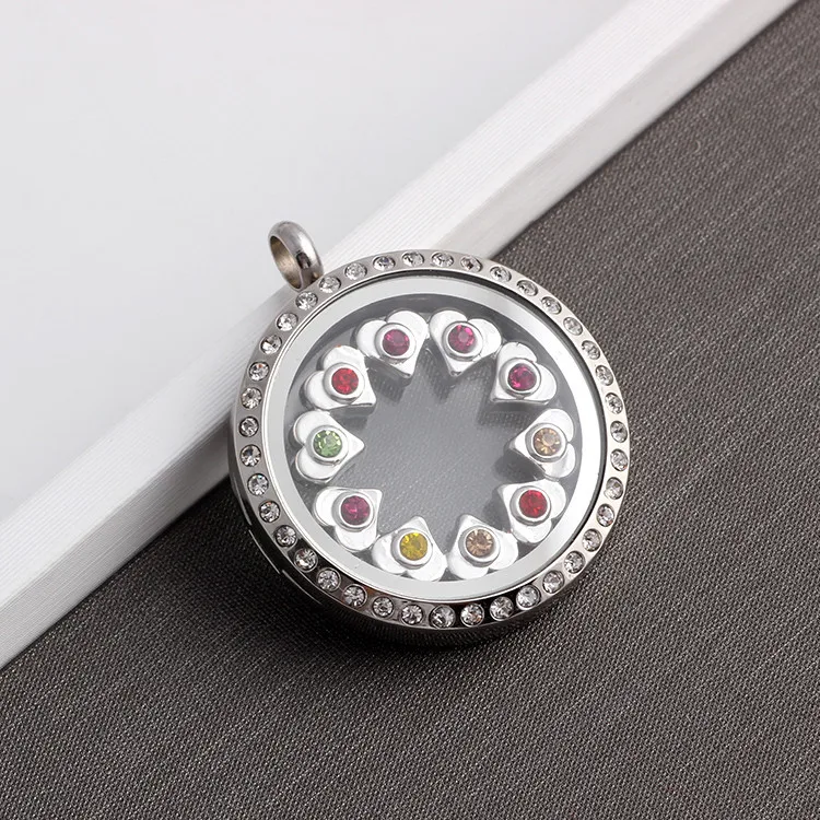 20 шт./лот разноцветные золотые подвески в форме сердца из горного хрусталя