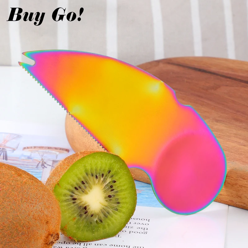

Fantastic Stainless Steel 2 In 1 Kiwi Easy Peelers Cutter Knifes Fruit Cutter Fruit Pulp Spoon Fruit Peeler Kitchen Accessories