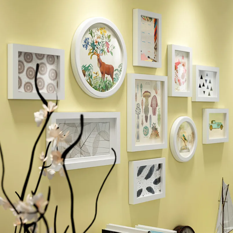 10 шт. деревянные настенные рамки для фотографий|Рамка| |