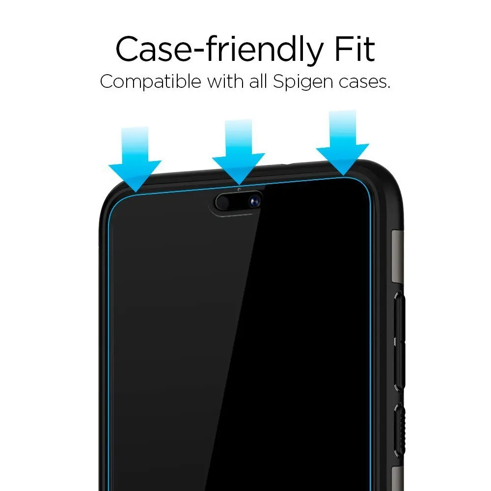 100% Original Spigen Glas.tR Slim Huawei P20 Pro Стеклянный экран протектор Полное покрытие черный
